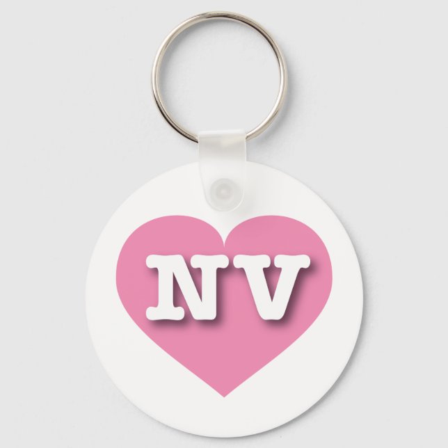 Nevada Solid Rosa Heart - Big Kärlek Nyckelring (Framsida)