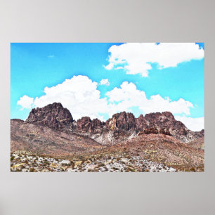 Nevada Spirit Mountains Ligcape Art Stil Poster