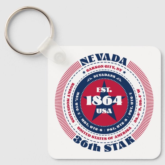 Nevada State Keychain Nyckelring (Framsida)