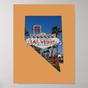 Nevada State Photo infoga och namn Poster