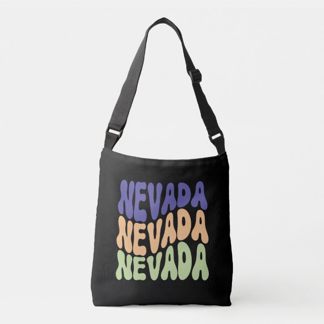 Nevada State USA Retro design Crossbody Bags Axelväska (Framsida)