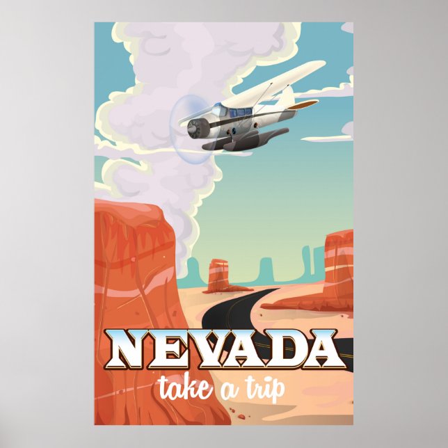 Nevada State vintage resemål Poster (Framsidan)