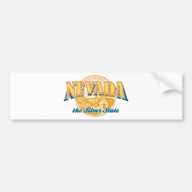 Nevada - Staten Silver Bildekal (Framsidan)