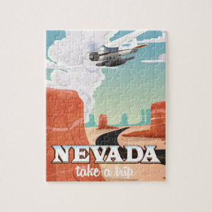 Nevada-staten vintage resor poster pussel