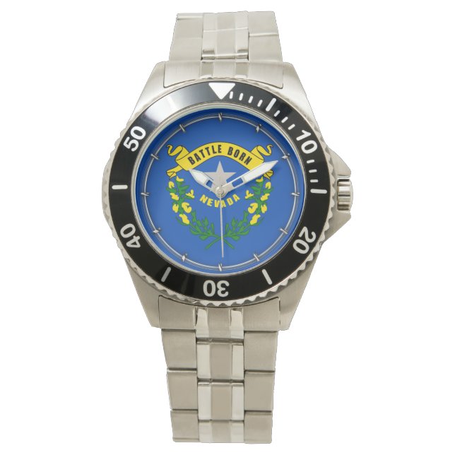 Nevada Statlig flagga Design Armbandsur (Framsida)