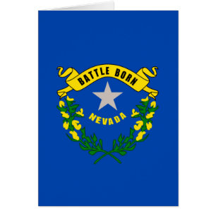 Nevada Statlig flagga Design Hälsningskort