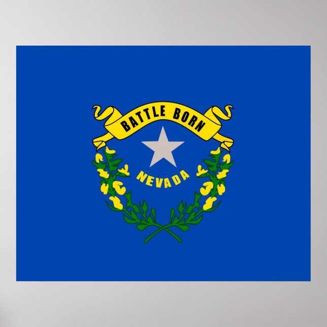 Nevada Statlig flagga Design Poster (Framsidan)