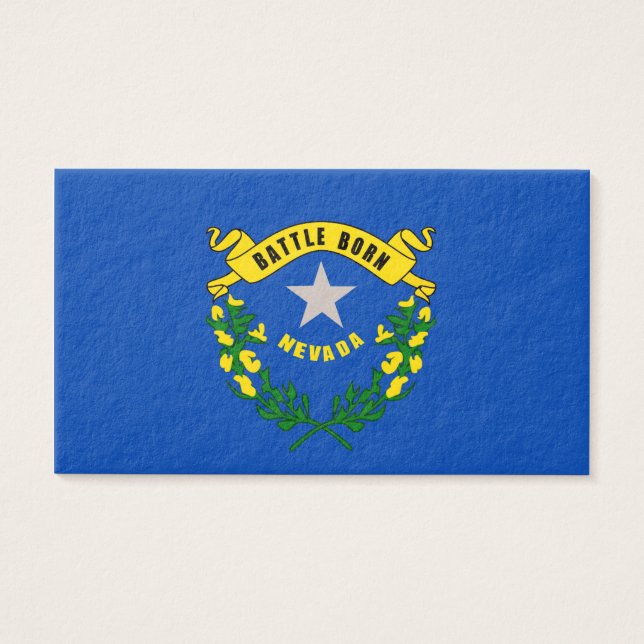 Nevada Statlig flagga Design Visitkort (Framsidan)