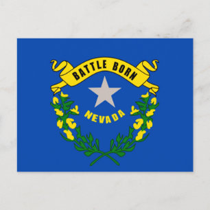 Nevada Statlig flagga Design Vykort