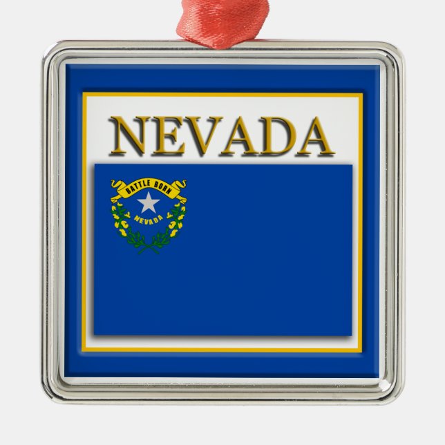 Nevada Statlig flagga jul Ornament (Framsidan)
