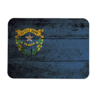 Nevada Statlig flagga på Old Wood Grain