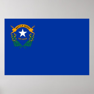 Nevada statlig flagga poster