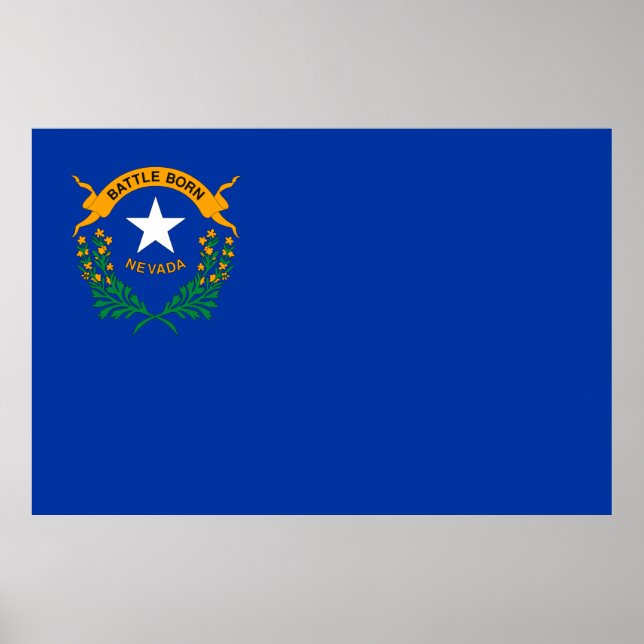 Nevada statlig flagga poster (Framsidan)