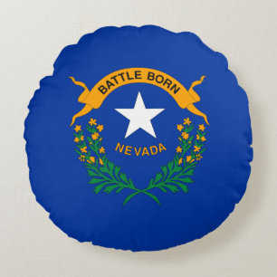 Nevada Statlig flagga Rund Kudde