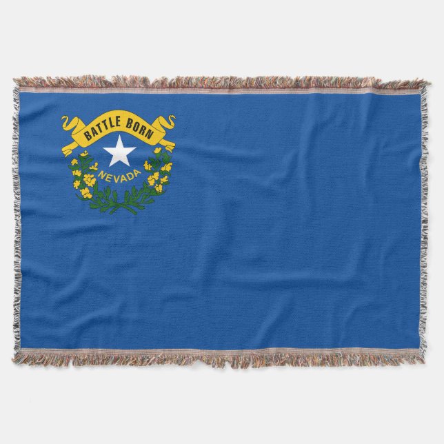 Nevada Statlig flagga Skriv ut Patriotic Filt (Framsidan)