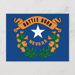 Nevada Statlig flagga Vykort