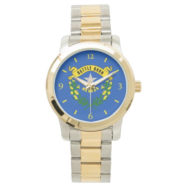 Nevada Statlig flagga Watch-design Armbandsur (Framsida)