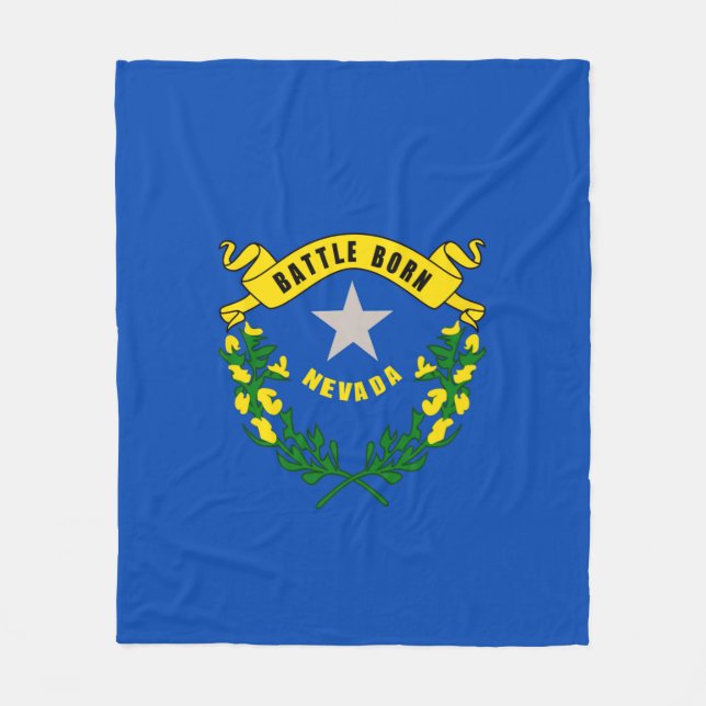 Nevada statlig flaggadesign fleecefilt (Framsidan)