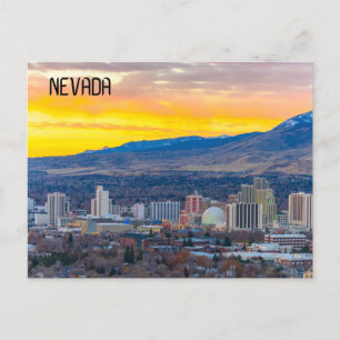 Nevada Sunset over Mountains vycard Vykort