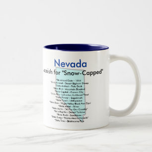 Nevada symboler & karta Två-Tonad mugg