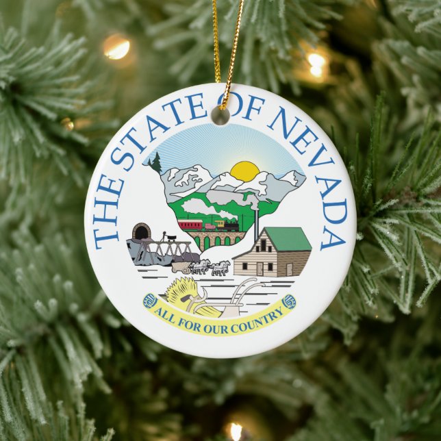 Nevada-tecken Julgransprydnad Keramik (Träd)