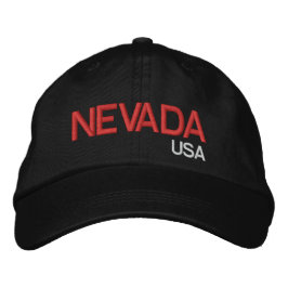 Nevada USA Embroized Hat Black Hat Broderad Keps