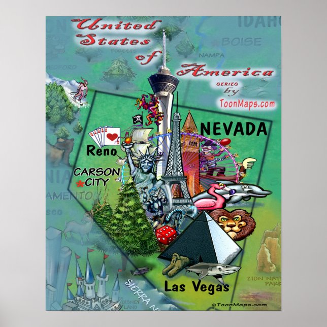 Nevada USA Poster (Framsidan)