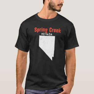Nevada USA State America Travel Nevadan Vår Cre T Shirt