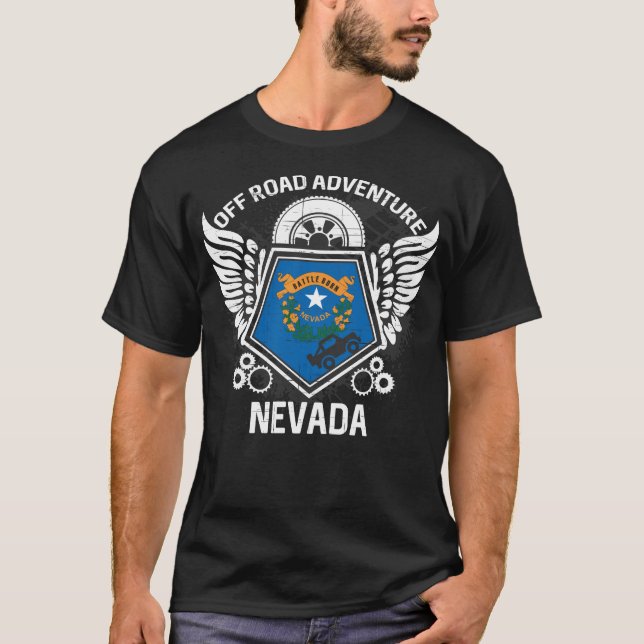 Nevada utanför väg Äventyr 4x4-järnvägstrafik Ride T Shirt (Framsida)