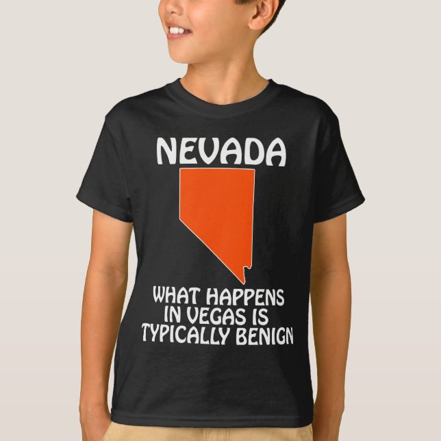 Nevada - Vad som händer i Vegas är oftast harmlöst T Shirt (Framsida)