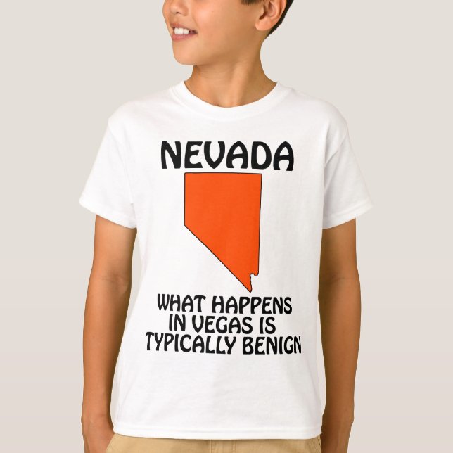 Nevada - Vad som händer i Vegas är oftast harmlöst Tee Shirt (Framsida)