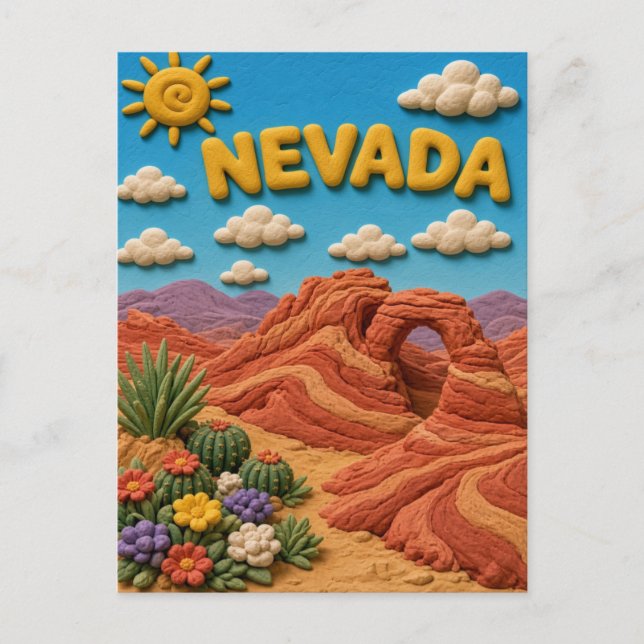 Nevada Valley Fire Modern KLAYKOO Vykort (Framsida)