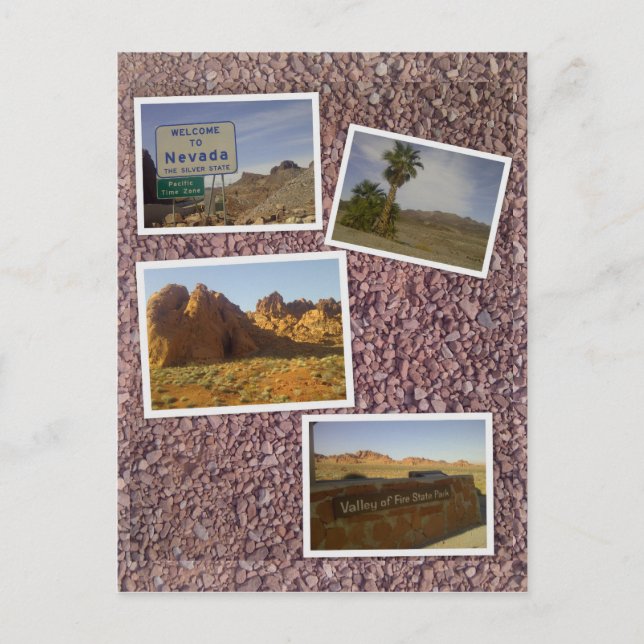Nevada - Valley of Fire Desert Collage Vykort (Framsida)
