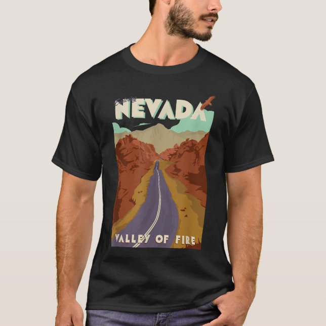 Nevada Valley Of T Shirt (Framsida)