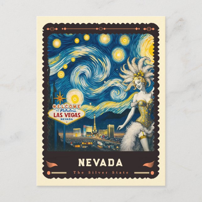 Nevada | Vincent Van Gogh Inspired Vykort (Framsida)