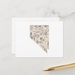 Nevada Vintage Bild Karta Antique State Diagram Vykort