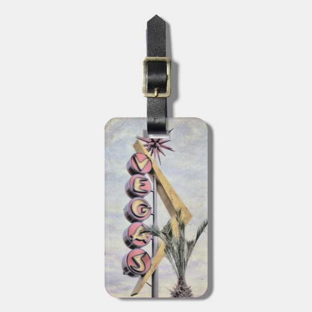 Nevada Vintage Las Vegas Sign Luggage Tag Bagagebricka (Vertikal Framsida)