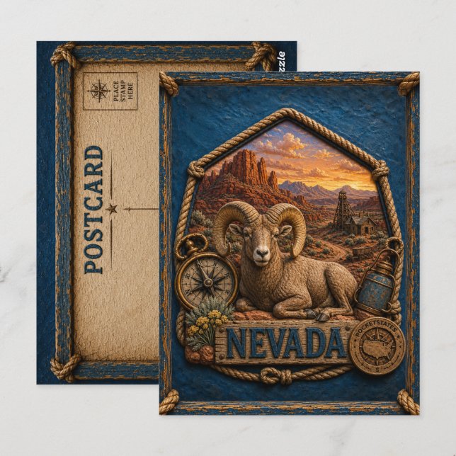 Nevada Vintage Resa Vykort (Fram/baksida)