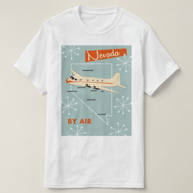 Nevada Vintage stil reseaffisch T Shirt (Design framsida)