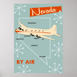 Nevada Vintage stil reseraffisch Poster