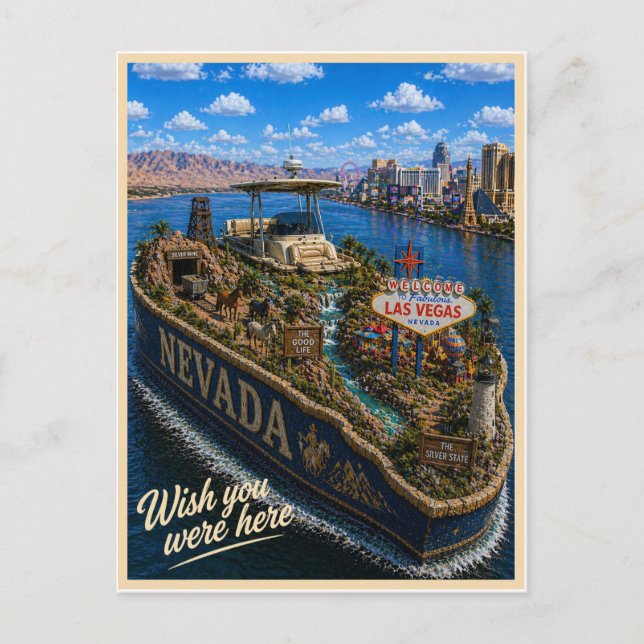 Nevada | Wish You Were Here | Statserie Vykort (Framsida)