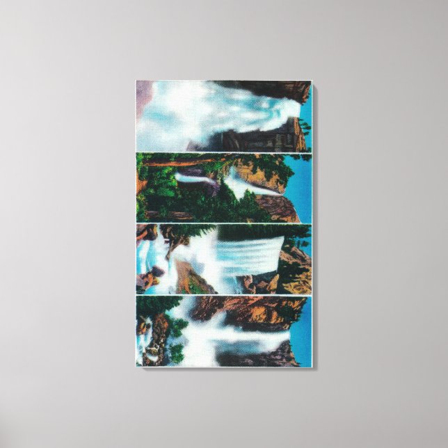 Nevada, Yosemite, Vernal och Möhippa Veil Falls Canvastryck (Framsida)