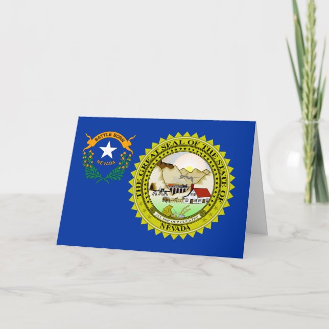 Nevadan Flag & Seal, Flag of Nevada Kort (Framsida)