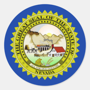 Nevadan Seal, Nevada Sticker-försegling Runt Klistermärke