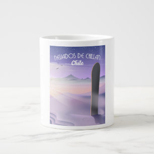 Nevados de Chillan, Chile Snowboarding poster. Jumbo Mugg