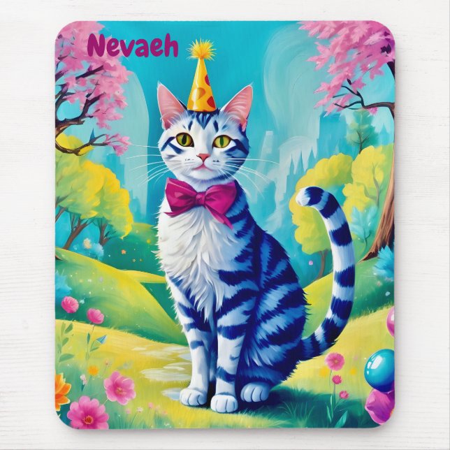 NEVAEH ~ BIRTHDAY Cat ~ Cute! ~ Mousepad Musmatta (Framsidan)