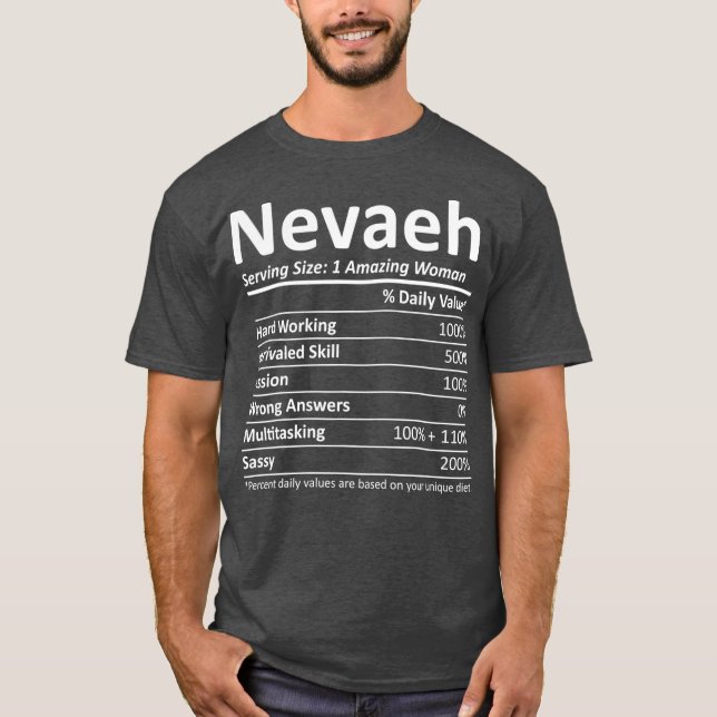 NEVAEH Nutrition Personlig Funny jul T Shirt (Framsida)