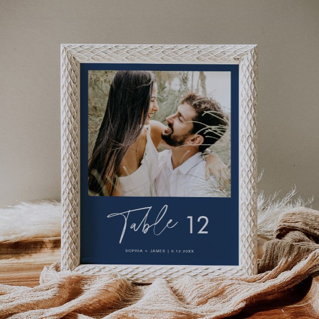 NEVE Navy Blue Photo Bordsnummer 8x10 Poster (Skapare uppladdad)