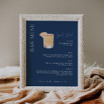 NEVE Navy Namnteckning Drink Bröllop Pub-tecken Poster<br><div class="desc">Neve-samlingen har en rik marin färg som perfekt blandar ren sofistikering med modern luft. Det är designat med ett modernt skript som exuderar stil och elegans. Varje produkt i samlingen är genomtänkt utformad för att visa ett utseende som är både tidlöst och trendlöst.</div>