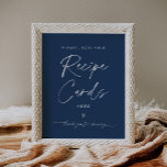 NEVE Navy Recification Card Sign - Lämna recept Poster<br><div class="desc">Neve-samlingen har en rik marin färg som perfekt blandar ren sofistikering med modern luft. Det är designat med ett modernt skript som exuderar stil och elegans. Varje produkt i samlingen är genomtänkt utformad för att visa ett utseende som är både tidlöst och trendlöst.</div>